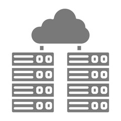 Data Center Greyscale Glyph Icon