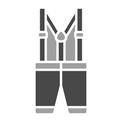 Suspenders Greyscale Glyph Icon