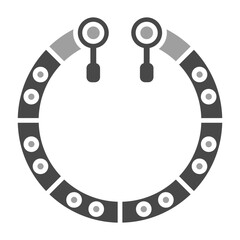 Naklejka premium Bracelet Greyscale Glyph Icon