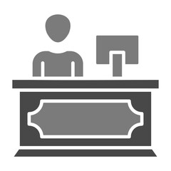 Reception Greyscale Glyph Icon