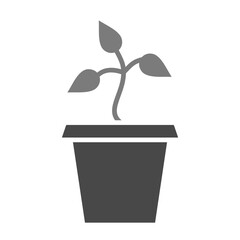 Plant Greyscale Glyph Icon