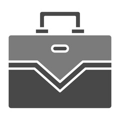 Fototapeta premium Briefcase Greyscale Glyph Icon