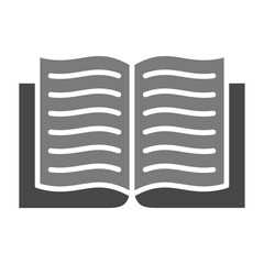 Book Greyscale Glyph Icon