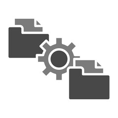 File Management Greyscale Glyph Icon