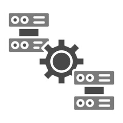 Database Greyscale Glyph Icon