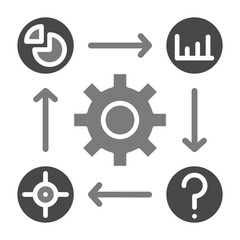 Workflow Greyscale Glyph Icon