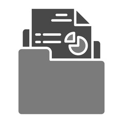Folder Greyscale Glyph Icon