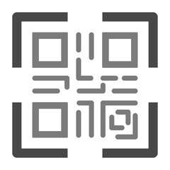 Qr Code Greyscale Glyph Icon