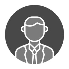 Profile Greyscale Glyph Icon
