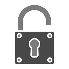 Unlock Greyscale Glyph Icon