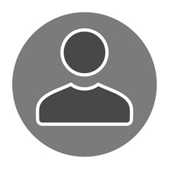 User Greyscale Glyph Icon