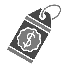 Price Greyscale Glyph Icon