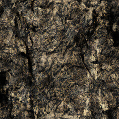 Grunge texture of old, dark and cracked stone wall of an abandoned house. Made digitally. 