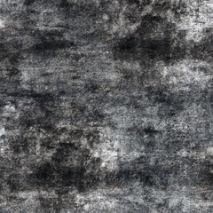 Grunge texture of an old, dark and grey, damaged stone wall of an abandoned house. Made digitally. Illustration.