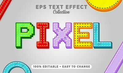 pixel text bitmap text effect