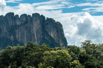 Mountain Landscape in Meuang Feuang District of Vientiane Province, Laos