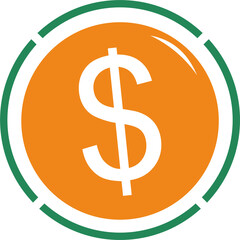 dollar icon in circle