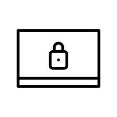 Desktop screen lock icon with padlock