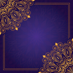 Luxury mandala golden circle frame transparent with vintage gold circular pattern