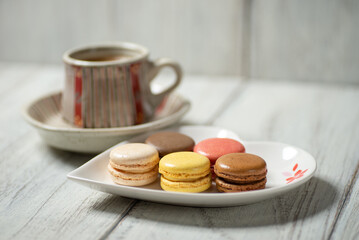 コーヒーとマカロン