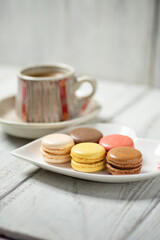 コーヒーとマカロン