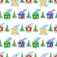 Digital colorful pattern with Christmas decorations With transparent layer