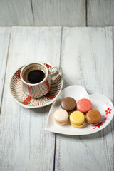 コーヒーとマカロン