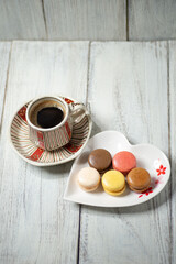 コーヒーとマカロン