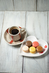 コーヒーとマカロン
