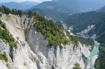 Limestone wall at Swiss canyon