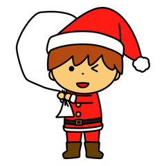 サンタクロース　男の子　クリスマス　プレゼント
