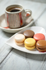 コーヒーとマカロン