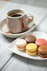 コーヒーとマカロン