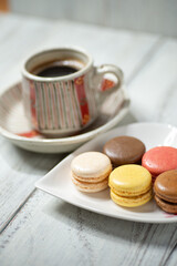 コーヒーとマカロン