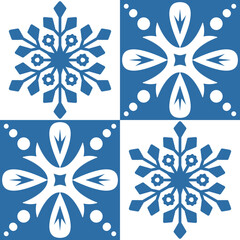Ceramic spanish portuguese tiles Azulejo for wall decoration, retro geometric for design