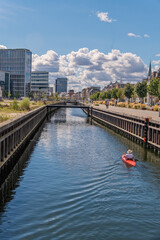 New built city called the docklands Oeen in central Aarhus, Denmark