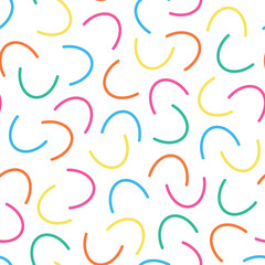 Vector abstract seamless childish pattern - drawing colorful textures. Repeatable unusual funky background. Textile print, modern stylish texture