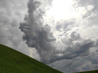 clouds over the mountain