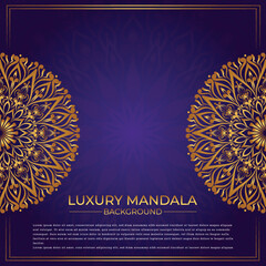 Luxury mandala golden circle frame transparent with vintage gold circular pattern