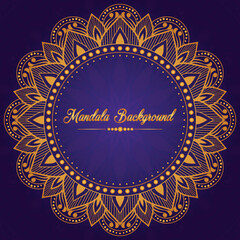 Luxury mandala golden circle frame transparent with vintage gold circular pattern