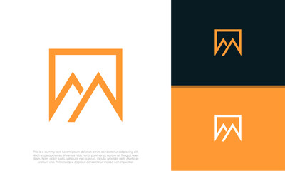 Initials M logo design. Initial Letter Logo. Innovative high tech logo template.