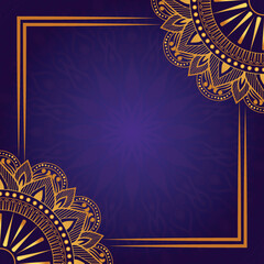 Luxury mandala golden circle frame transparent with vintage gold circular pattern