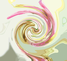 Beautiful twirled shape in golden-pink-green tonality for textiles or interior solutions. Whirlpool splashes for fabric, covers, cards, wallpaper, fashion trends, business concepts, scrapbooking, etc.