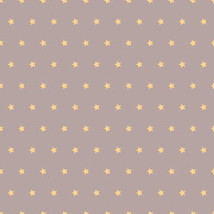 Pink pastel seamless pattern with star, colorful starry sky background for design