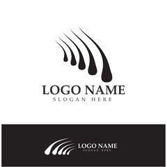 Hair treatment logo hair transplantation logo,removal logo vector image design illustration