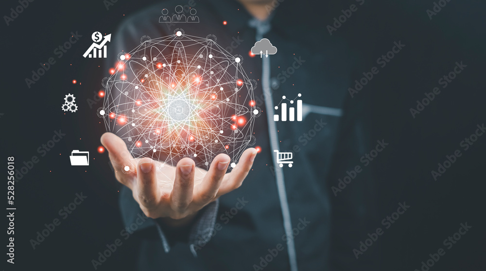 Poster concept digital transformation the future world internet of things new technologies,big data busines