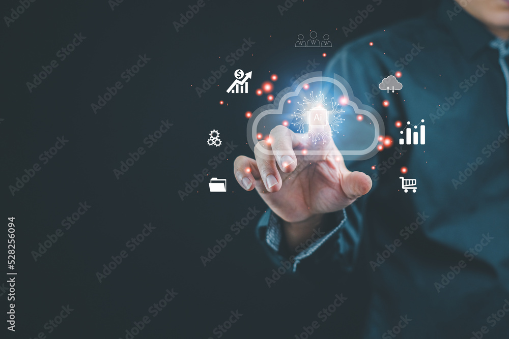 Poster concept digital transformation the future world internet of things new technologies,big data busines