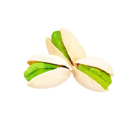 pistachio isolated on white background, clipping path, full depth of field.