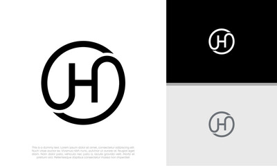 Initials H logo design. Initial Letter Logo. Innovative high tech logo template.