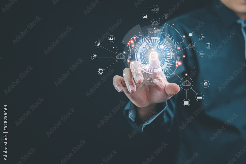 Poster concept digital transformation the future world internet of things new technologies,big data busines